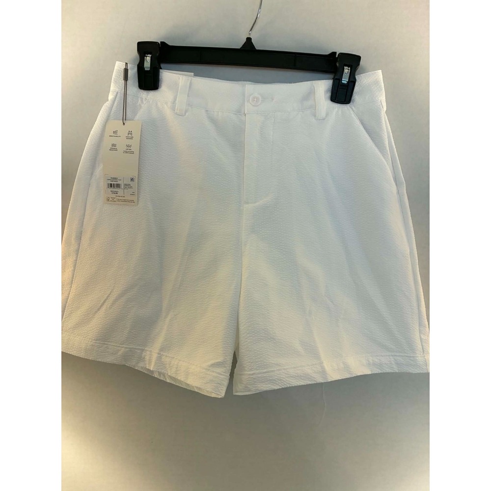 Walter Hagen Womens 4 Pure White Golf Shorts 5" Inseam UPF 50 Moisture Wicking